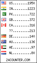 visitors by country counter