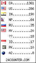 visitors by country counter