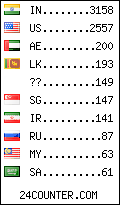 visitors by country counter