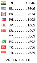 visitors by country counter