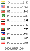 visitors by country counter