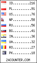 visitors by country counter