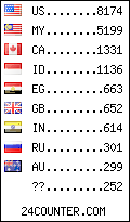 visitors by country counter