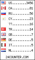 visitors by country counter