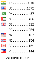 visitors by country counter