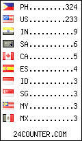 visitors by country counter