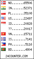 visitors by country counter