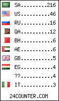 visitors by country counter