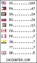 visitors by country counter