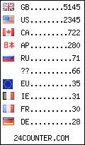 visitors by country counter