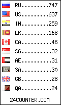 visitors by country counter
