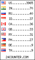 visitors by country counter