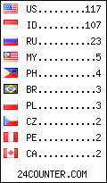 visitors by country counter