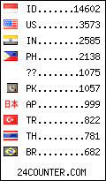 visitors by country counter