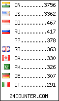 visitors by country counter