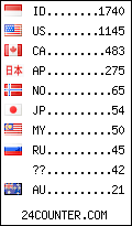 visitors by country counter