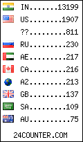 visitors by country counter