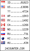 visitors by country counter