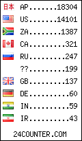 visitors by country counter