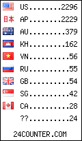 visitors by country counter