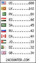 visitors by country counter