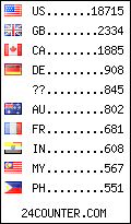 visitors by country counter