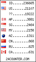 visitors by country counter