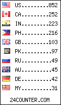 visitors by country counter