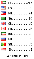 visitors by country counter