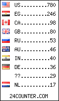 visitors by country counter