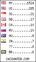 visitors by country counter