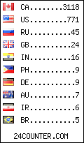 visitors by country counter