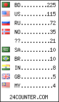 visitors by country counter