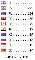 visitors by country counter