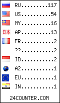 visitors by country counter
