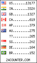 visitors by country counter