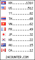 visitors by country counter