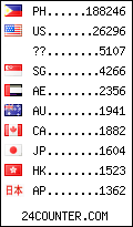 visitors by country counter