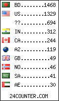 visitors by country counter