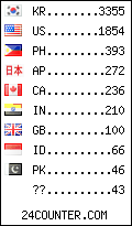 visitors by country counter