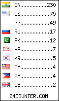 visitors by country counter
