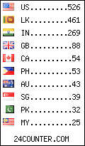 visitors by country counter