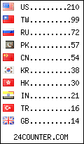 visitors by country counter