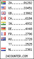 visitors by country counter