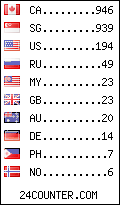 visitors by country counter