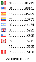 visitors by country counter