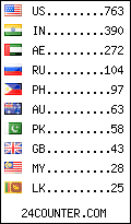 visitors by country counter