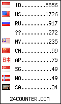 visitors by country counter