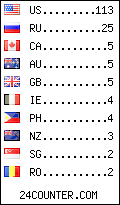 visitors by country counter