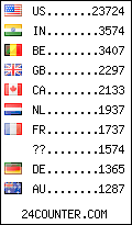 visitors by country counter